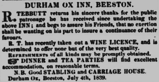 Tebbutt Advert